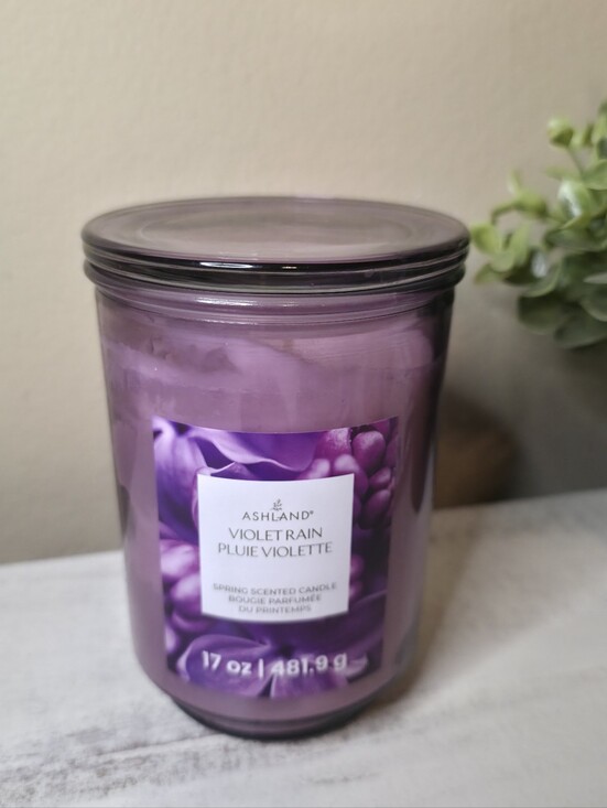 Ashland Other - Ashland Violet Rain Scented Jar Candle - Purple